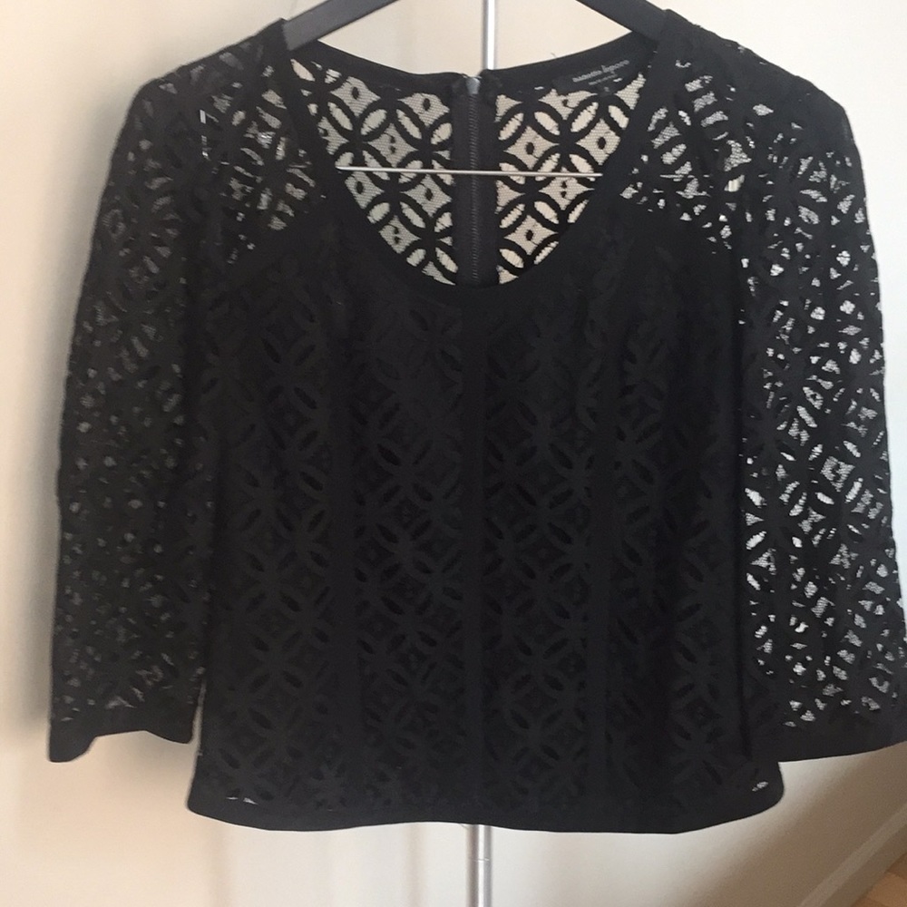 Nanette Lepore black lace top